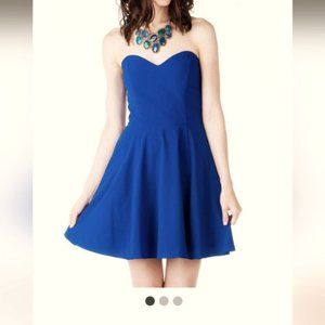 Marinette Strapless Size S Rich Blue Dress
